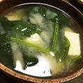 ひりきち's cooksnap of when they made 朝食に♪　簡単　ほうれん草 豆腐の味噌汁.