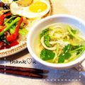 hitomi＊＊'s cooksnap of when they made 鶏のささ身と三ツ葉の♥ナンプラースープ.
