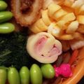 ムッぴょん's cooksnap of when they made ハム　チーズのハート風　キャラ弁おかず.