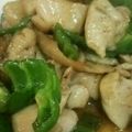chieko333's cooksnap of when they made 焼肉のタレで簡単♪鶏モモピーマン炒め.