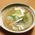 lassiekun's cooksnap of when they made レタスと卵の中華スープ.
