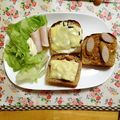 komutatata's cooksnap of when they made 普通のピザトースト チリー風.