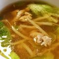 夢見屋有珠's cooksnap of when they made レモン香る*レタスと豚のアジアンスープ♪.