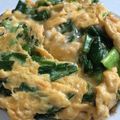peachパイ's cooksnap of when they made エシャレットの葉っぱで玉子とじ.