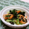 赤い電話's cooksnap of when they made ほうれん草（小松菜）、人参、海苔のナムル.