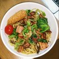 potiron_cafe's cooksnap of when they made ❁厚切りベーコンと春キャベツの簡単パスタ.