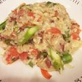 Mizzelle's cooksnap of when they made アスパラとベーコンのリゾット.