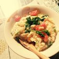 もへこここ's cooksnap of when they made 春限定♪牛乳で菜の花とベーコンのリゾット.