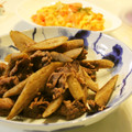 yukanosuke's cooksnap of when they made ごぼうと牛肉の煮物.