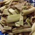 ゆぅまぁ922's cooksnap of when they made 春の味☆イタドリと豚肉の炒めもの.