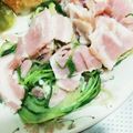 ひととせ305's cooksnap of when they made 水菜とベーコンの炒め物.