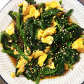 ぱりえってぃ's cooksnap of when they made ほうれん草とふわふわ卵のオイスター炒め.