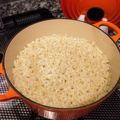 とりさん♡'s cooksnap of when they made ル・クルーゼで炊く玄米ご飯.