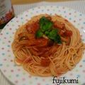 ＊富士Kumi＊'s cooksnap of when they made バジルとベーコンのトマトソースパスタ.