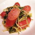 aoinao's cooksnap of when they made ＊水菜とウィンナーのカレー胡麻炒め＊.