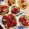 クック0CGQIG☆'s cooksnap of when they made 簡単おやつ！ 餃子の皮で フルーツ ピザ.