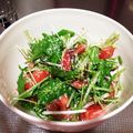 めぐぴぐ's cooksnap of when they made 水菜のもずくドレッシングサラダ.