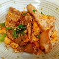 くぅぽん☆'s cooksnap of when they made すぐでき！豚コマ卵で中華炒め.