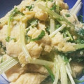 わしんどん's cooksnap of when they made 余った水菜！ふわふわシャキシャキ卵とじ☆.