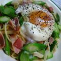 たけ☆'s cooksnap of when they made アスパラ＆ベーコンの春色とろ～りパスタ.