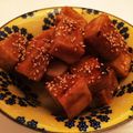 ねこ's cooksnap of when they made カリッとモチモチ♪大学芋風大学高野豆腐.