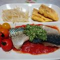 akiko73's cooksnap of when they made 低糖質　真鯖のポワレ　トマトソース.