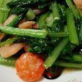 あっちゃむ。's cooksnap of when they made エビと小松菜の中華炒め.