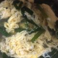 理彩悠's cooksnap of when they made にら玉汁（にらと卵の中華スープ）.