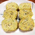 YUKIKI☆'s cooksnap of when they made 青海苔としらすで♡まぁるい卵焼き.