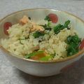 金原ねい's cooksnap of when they made ฺ菜の花と鮭の春色炊き込みご飯.