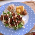 1221まゆ's cooksnap of when they made ランチに♡からあげリメイク丼.