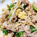 せいきちα's cooksnap of when they made 塩炒り卵で♪三つ葉ともやしの豚バラ炒め.