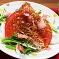 ゆかねこ。's cooksnap of when they made じゃことベーコンとトマトの水菜サラダ.