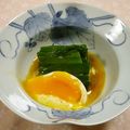 Haru Haru's cooksnap of when they made 温泉卵のせ！●ニラのおひたし●.