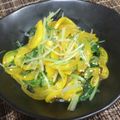 ♡YKitchen♡'s cooksnap of when they made 水菜とパプリカのさっぱり胡麻和え♪.