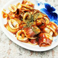 〜お鶴〜's cooksnap of when they made いかとエリンギの酒蒸し忘我ダレ炒め.