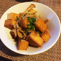 maakyon22's cooksnap of when they made 厚揚げとエリンギの甘辛炒め.