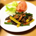 yoshihe's cooksnap of when they made ご飯にピッタリ★牛肉とピーマンの味噌炒め.