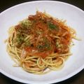 プング's cooksnap of when they made ■豚肉＆トマトのオニオンガーリックパスタ.