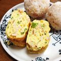 YUKIKI☆'s cooksnap of when they made 絶品！ ハム 玉ねぎピーマンの 玉子焼き.