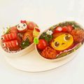shin26's cooksnap of when they made キャラ弁＊チェブラーシカおにぎり.
