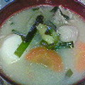ちゅるま's cooksnap of when they made 我が家のおかずになるとん汁♪寒い日に♪.