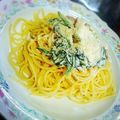 クック0VG6ZN☆'s cooksnap of when they made ほうれん草とベーコンの濃厚クリームパスタ.