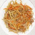 KENERISA's cooksnap of when they made 簡単♪根菜たっぷり挽肉入り甘辛炒め.