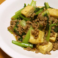 bourgeon's cooksnap of when they made 小松菜と挽肉の炒めもの§.