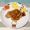クック7N5XEW☆'s cooksnap of when they made 和風豚ロースステーキ☆新玉ポン酢ソース.
