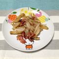 クック7N5XEW☆'s cooksnap of when they made 新じゃがと新玉ねぎとベーコンの炒め物.
