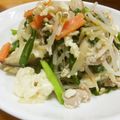 ネコかえる's cooksnap of when they made もやしとニラの豆腐チャンプル♪.