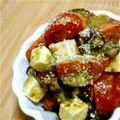 chEk0's cooksnap of when they made ✿タコ＆トマト＆クリチのバジル和え✿.