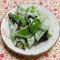 シャンプーハット's cooksnap of when they made スナップエンドウの塩昆布マヨ和え.